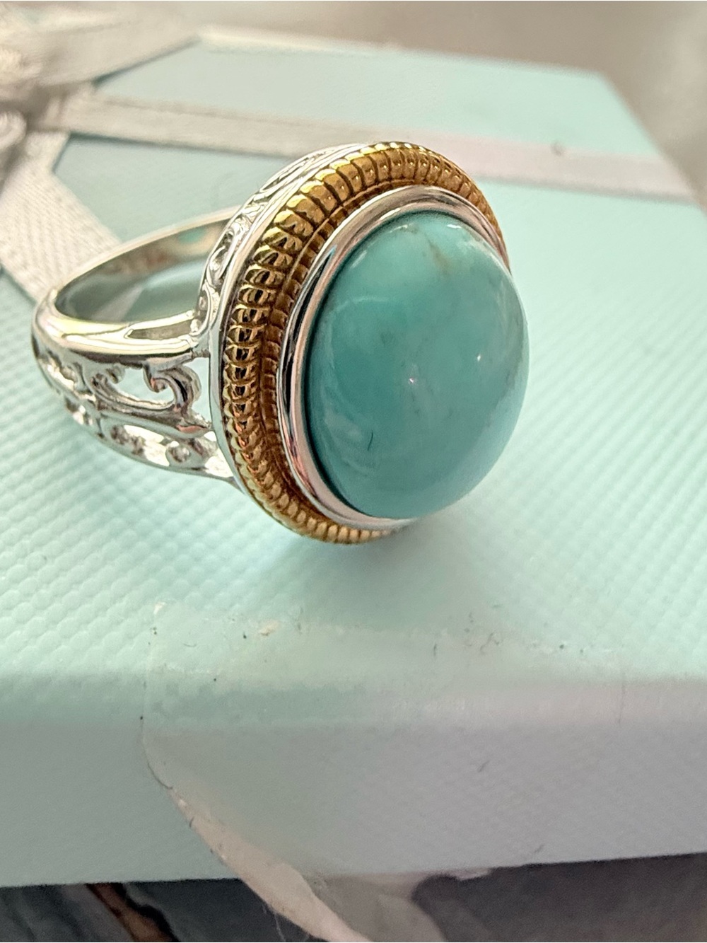925 Sterling Silver Gold Vermeil Ring NEW size 6 - Picture 4 of 11